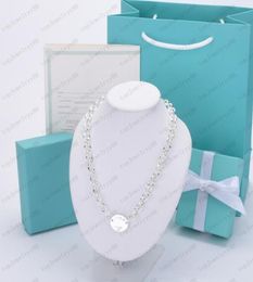 Luxury letter necklace designer bracelet men women pendant stainless steel necklace couple Christmas gift with original velvet bag with box9841102