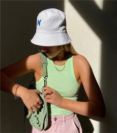 Fashion Printed Fishman Hat Women Casual Sunscreen Wide Brim White Cap Foldable Beach Bucket Hat Street Headwear Summer Woman2708300