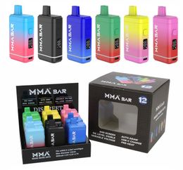 MMA BAR Digital Box Battery With Screen Ceramic E-Cigarette Device Type C Fast Charging Pre Heatting Vape Pen Variable Voltage for 0.5/0.8/1.0ml Cartridges