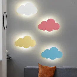 Wall Lamp Modern Simple Cloud Nordic Creative Cartoon Bedroom Bedside Light Fixture Aisle Hallway Kids Room Sconce