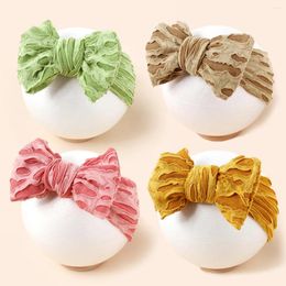 Hair Accessories Baby Knot Turban Headband Double Layer Bow Toddler Elastic Band Soft Children Kid Hollow Head Wrap Born