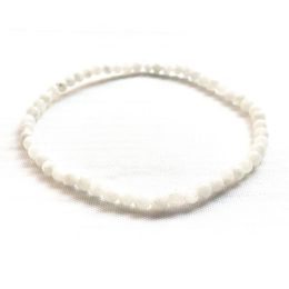 MG0107 Whole A Grade Rainbow Moonstone Bracelet 4 mm Mini Gemstone Bracelet Women's Yoga Mala Energy Bead Jewelry233u