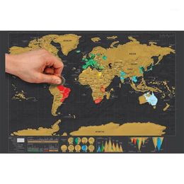 Colourful Scratchable Sticker Added Bonus Traveller Adventure Maps Easy To Scratch Personalised Gift12865