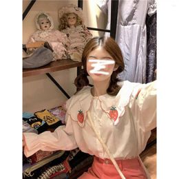 Women's Blouses Shirt 2024 Spring/autumn Loose Korean Print Flower Single Breasted Long Sleeve Ladies Female Blouse F184