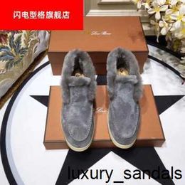 Loropinas Shoes Casual Shoes Summer Charms Walk Loafers Lightning Style Grid Loropinas Women's Shoes Men's Shoes Loafers Flat Heels Autumn and Winter New Grey 35 HBWD