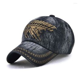 Ball Caps European Camouflage Letter Brand Snapback Adult Baseball Cap Fashion Leisure Washing Cotton Hats For Men 5 Colours