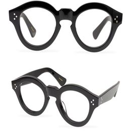 Men Optical Glasses Frame Brand Thick Spectacle Frames Vintage Fashion Round Eyewear for Women The Mask Handmade Myopia Eyeglasses222l