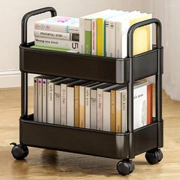 Kitchen Storage Rolling Cart 20lbs Max Load Capacity 2 Tier Utility Trolley On Wheels For Bathroom