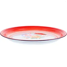 Dinnerware Sets Enamel Plate Western Tray Candy Bowls Decorative Platter Chinese Style Dish Display