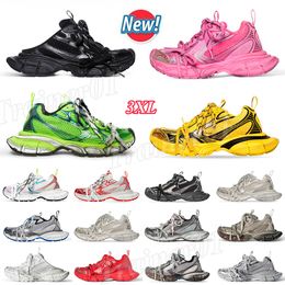 AAA+Quality Pairs Balencaga 3XL sneaker Designer shoes Luxury Women Mens dirty platform Tripler Black Sliver Beige White Gym Red Dark Grey Light Pink Yellow Trainers