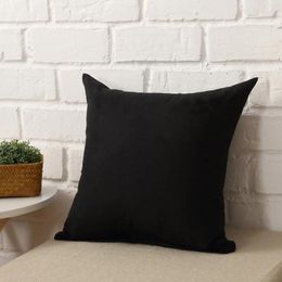 Pillow Candy Color Cover Solid Black White Case Decorative Pillowcase Seat Car