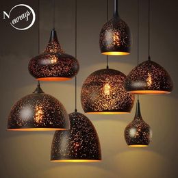 Pendant Lamps Retro Novelty Industrial Black Iron Light LED E27 With 7 Styles For Living Room Kitchen Bedroom El Office Restaurant308b