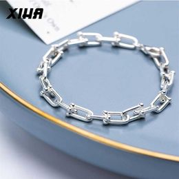 925 Sterling Silver Bracelets Women Men Thick Chain Link Bracelet Ladies Fashion Luxury Jewelry Drop Wholer Supplier 200925257O