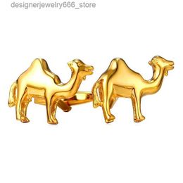 Cuff Links Cufflinks For Mans Camel Shape Simple Design Man Jewellery yellow Gold/Silver Colour Cuff Links Wholesale Men Jewellery C297 Q231211