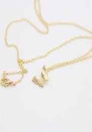 Fashion butterfly Pendant fun animal shapes Gold silver plated Necklace for women gift Whole7627807