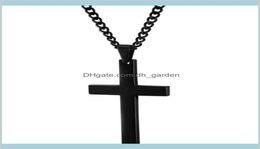 Christian Jesus Single Titanium Necklace Stainless Gold Silver Black Prayer Choker Crucifix Pendants Men Jewellery Nmv5K Pendant N Ds4X18696887