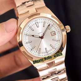 New Overseas 4500V 000R-B127 White Dial A2813 Automatic Mens Watch 41mm Rose Gold Steel Bracelet High Quality Watches 7 Colour Hell2229