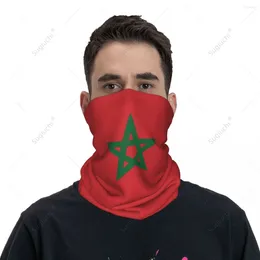 Scarves Unisex Morocco Flag Neckerchief Scarf Neck Face Mask Warmer Seamless Bandana Headwear Cycling Hiking