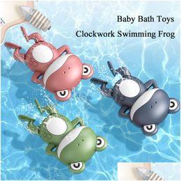 Bath Toys Baby For Children Swimming Toy Cute Frogs Clockwork Water 230529 Drop Delivery Kids Maternity Shower Dhnul