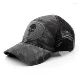 Ball Caps Tactical Baseball Cap Breathable Mesh Summer Snapback Skull Special Force Sniper Hip Hop Trucker Dad Hat Gorras MZ0041