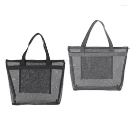 Storage Bags Y1UU Mesh Bag Shower Tote With Shoe Double Handles Bathroom