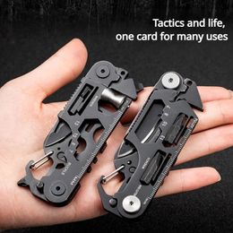 Cords Slings and Webbing Tactical Army Knife Mini Bicycle Repair EDC Camping Gear Equipment Multifunctional Outdoor Pocket Tool Combination Card Folding 231211