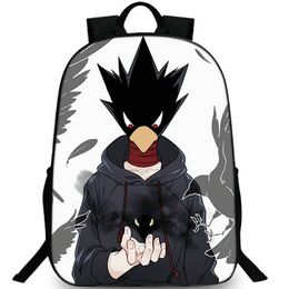 Tokoyami Fumikage backpack My Hero Academia daypack Anime school bag Cartoon packsack Print rucksack Picture schoolbag Photo day pack