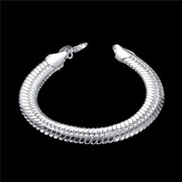 Wedding gift 10M flat snake bracelet - me 925 silver bracelet JSPB231 Beast gift men and women sterling silver plated Chain link 264s