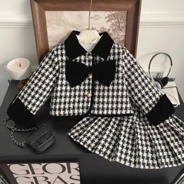 Clothing Sets Winter Girls Thick Coats Skirt Fashion Plush T-shirt Korean Children Clothes Suits Birthday Party Costumes