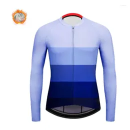 Racing Jackets Winter Bike Tops For Men Thermal Fleece Bicycle Shirts Pro Team Clothing Long Sleeve Cycling Jerseys 2024 Selling