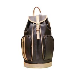 Brand LUXURY Famous Women's Backpack 100% Real Leather BOSPHORE Bag Designer Brand Back pack Big Size Brown Flower Womens Han277c