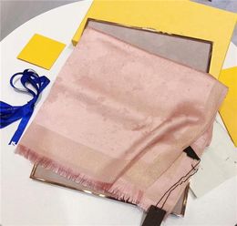 2021 top Fashion women scarf four seasons autumn winter thin long silk wool 18070cm shawl classic gold thread letter5922461