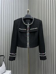 Chan 2024 black jackets womens coat new coats designer women jackets for women designer clothes women winter jacket women camellia tweed jacket Christmas Gift