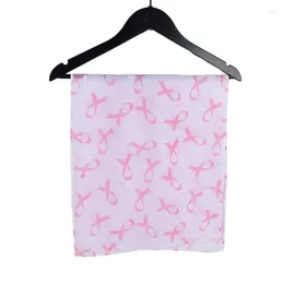 Scarves Breathable Woman Summer Scarf Pink Ribbon Print Skin-friendly Wrap Large Shawl