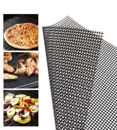 BBQ Grill Mat Non Stick Grilling Mesh Tool Reusable Grills Accessories for Outdoor PFOA Grilled Vegetables Fish4616905