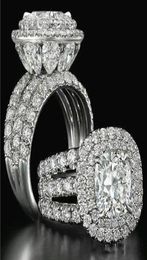 2021 Victoria Wieck Luxury Jewellery Couple Rings 925 Sterling Silver Pear Cut Sapphire Emerald Multi Gemstones Wedding Bridal Ring 8745455