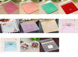 50100p Cute Pink Candy Bags Plastic Transparent Cellophane Cookie Gift Bags For Biscuit Snack Baking Package Party Supplies 8z6309912