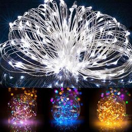 New string lights 100M 1000 LED Lights Copper Wire String Light Outdoor Waterproof Fairy Lamp For Garden Wedding Christmas Decorat220D