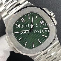 Extremely Thin Watches Men Watch Men's Green Blue Grey Dial 3K Automatic Cal 324 Movement Date Eta 5711 40th Anniversary Crys270q