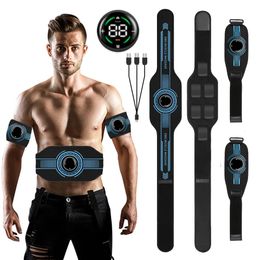 Core Abdominal Trainers EMS Muscle Stimulator Abdominal Toning Belt Abs Muscle Toner Home Gym Fitness Training Body Slim Belly Waist Arm Leg Lose Weight 231211