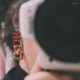 Dangle Earrings Chinese Wedding Pendant For Women Girls Cutting Clay Drop Handmade Bride Earring Jewelry Gifts