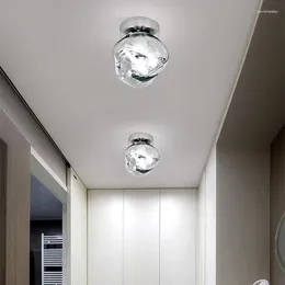 Ceiling Lights Nordic Clear Glass Light For Corridor Aisle Entrance Stair Bedroom Modern Creative Chandelier Home Decoration G9 Lamp