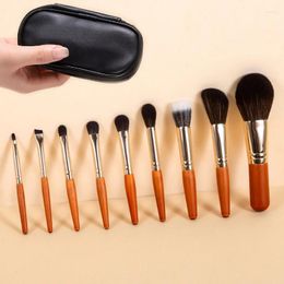 Makeup Brushes 9Pcs/lot Mini Brush Set Portable Travel Cosmetic Kit Eyeshadow Foundation Powder Beauty Tools