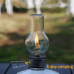 Cords Slings and Webbing Portable Camping Gas Candle Lamp Light Compact Butane Outdoor Use for Fishing Picnic Night 231211