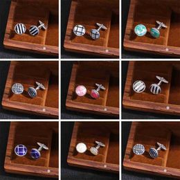 Cuff Links Personalized and Stylish Silver Seashell Ladies' Cufflinks The Ultimate Choice for Party Gifts Q231211