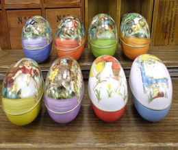 Easter decoration cabochons Fashion easter eggs tin candy storage box 8 all pattens available now2150331