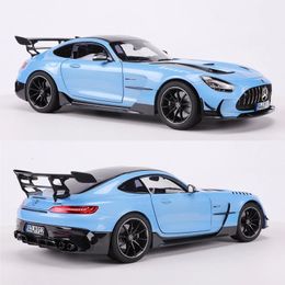 Diecast Model 1/24 Benzs-GT GTR Alloy Sports Car Model Diecast Toy Vehicles Metal Racing Car Model High Simulation Sound and Light Kids Gift 231208