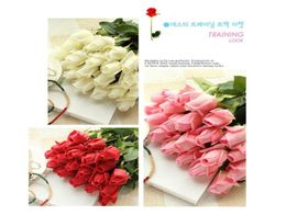 515Pcs Valentines Day Gifts Real Touch Flowers Rose Silk Latex Artificial For Wedding Decoration Fake Factory expert design7460202