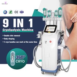 9 in 1 ultrasonic cavitation RF skin tighteninng fat freeze machine liposuction machine 5 cryolipolysis handles can work together CE