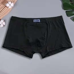 Underpants Men Soft Underwear High Elasticity Men's Boxers Seamless Breathable Quick Dry With Waistband Pocket Plus Size